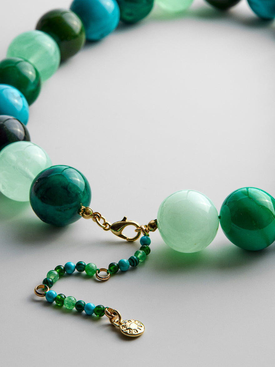 Jane Beaded Necklace - Blue Multi