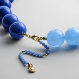 Jane Beaded Necklace - Lapis/Blue Lace Agate
