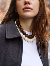 BaubleBar Jane Beaded Necklace - Smoky Ivory Quartz - 
    Chunky statement necklace
  
