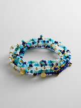 BaubleBar Indya Evil Eye Layered Bracelet Set - Blue Multi - 
    Set of five beaded bracelets
  
