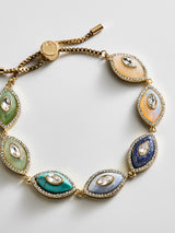 BaubleBar Bright Eye Semi-Precious Bracelet - Gold/Blue - 
    Enjoy 25% Off: It’s the Big Biannual Event
  
