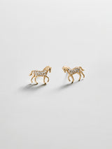 BaubleBar 14K Gold Just For Fun Earrings - Horse - 
    Stackable earrings  
  
