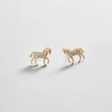 14K Gold Just For Fun Earrings - Horse