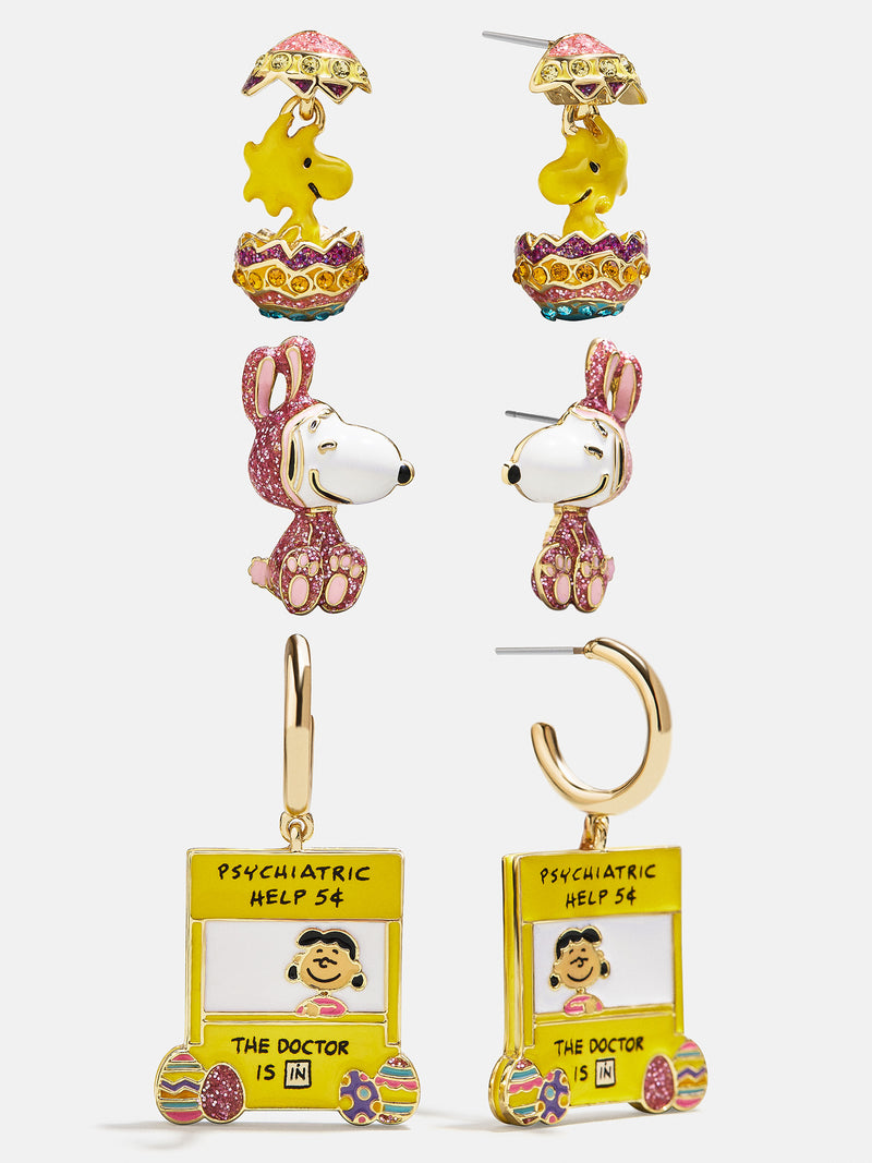 Peanuts Easter Earring Set - Yellow