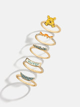 BaubleBar Disney Winnie the Pooh Ring Set - Gold - 
    Set of 5 gold stacking rings 
  
