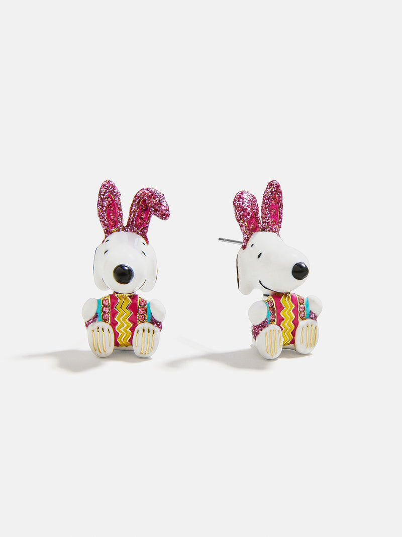 Peanuts Snoopy Easter Earrings - White/Black
