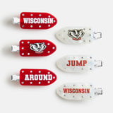 University of Wisconsin Creaseless Hair Clip Set - University of Wisconsin