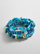 Darcy Beaded Bracelet Set - Blue