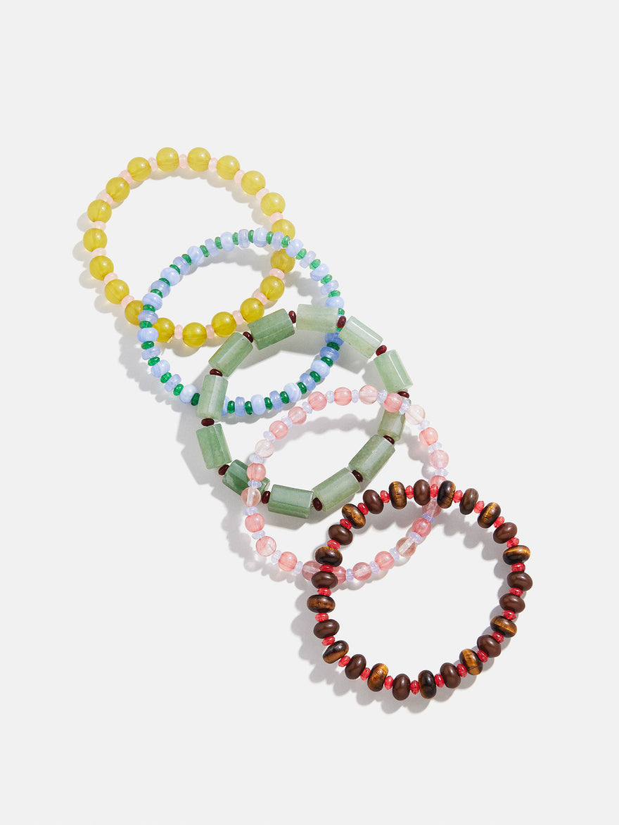 Darcy Beaded Bracelet Set - Muted Multi