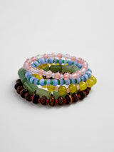BaubleBar Darcy Beaded Bracelet Set - Muted Multi - 
    Set of five stacking bracelets 
  
