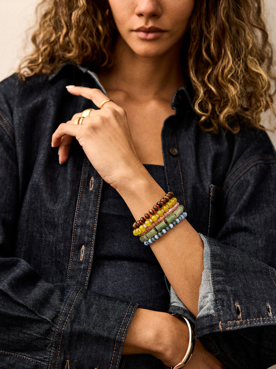 Darcy Beaded Bracelet Set - Muted Multi