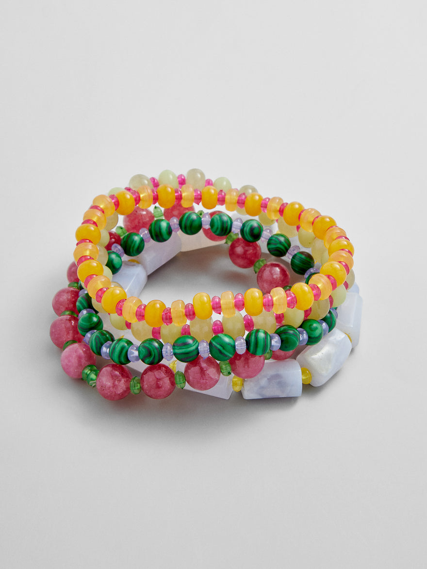 Darcy Beaded Bracelet Set - Vibrant Multi