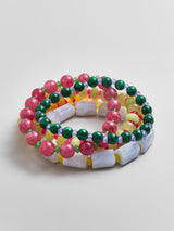 BaubleBar Darcy Beaded Bracelet Set - Vibrant Multi - 
    Set of five stacking bracelets
  
