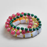 Darcy Semi-Precious Beaded Bracelet Set - Vibrant Multi