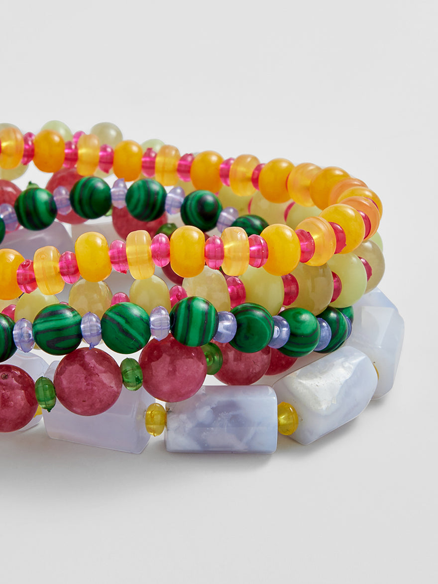 Darcy Beaded Bracelet Set - Vibrant Multi