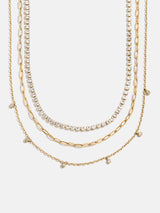 BaubleBar Tate Waterproof Necklace Set - Tate Waterproof Necklace Set - 
    Gold chain necklace layers 
  
