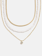 BaubleBar Rue Waterproof Necklace Set - Rue Waterproof Necklace Set - 
    Gold chain necklace layers 
  
