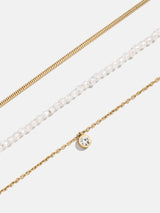 BaubleBar Rue Waterproof Necklace Set - Rue Waterproof Necklace Set - 
    Gold chain necklace layers 
  
