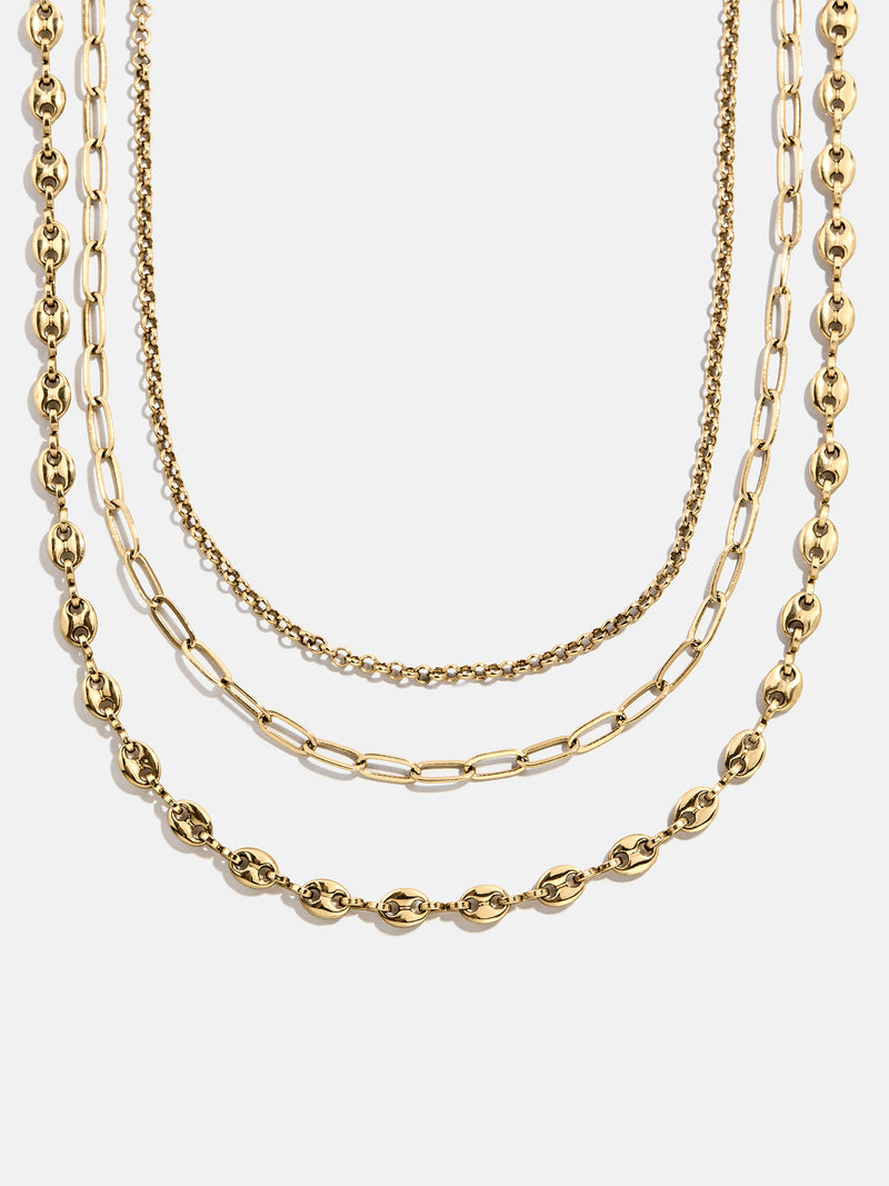 Taylor Waterproof Necklace Set - Gold