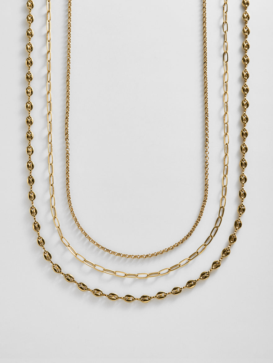 Taylor Waterproof Necklace Set - Gold