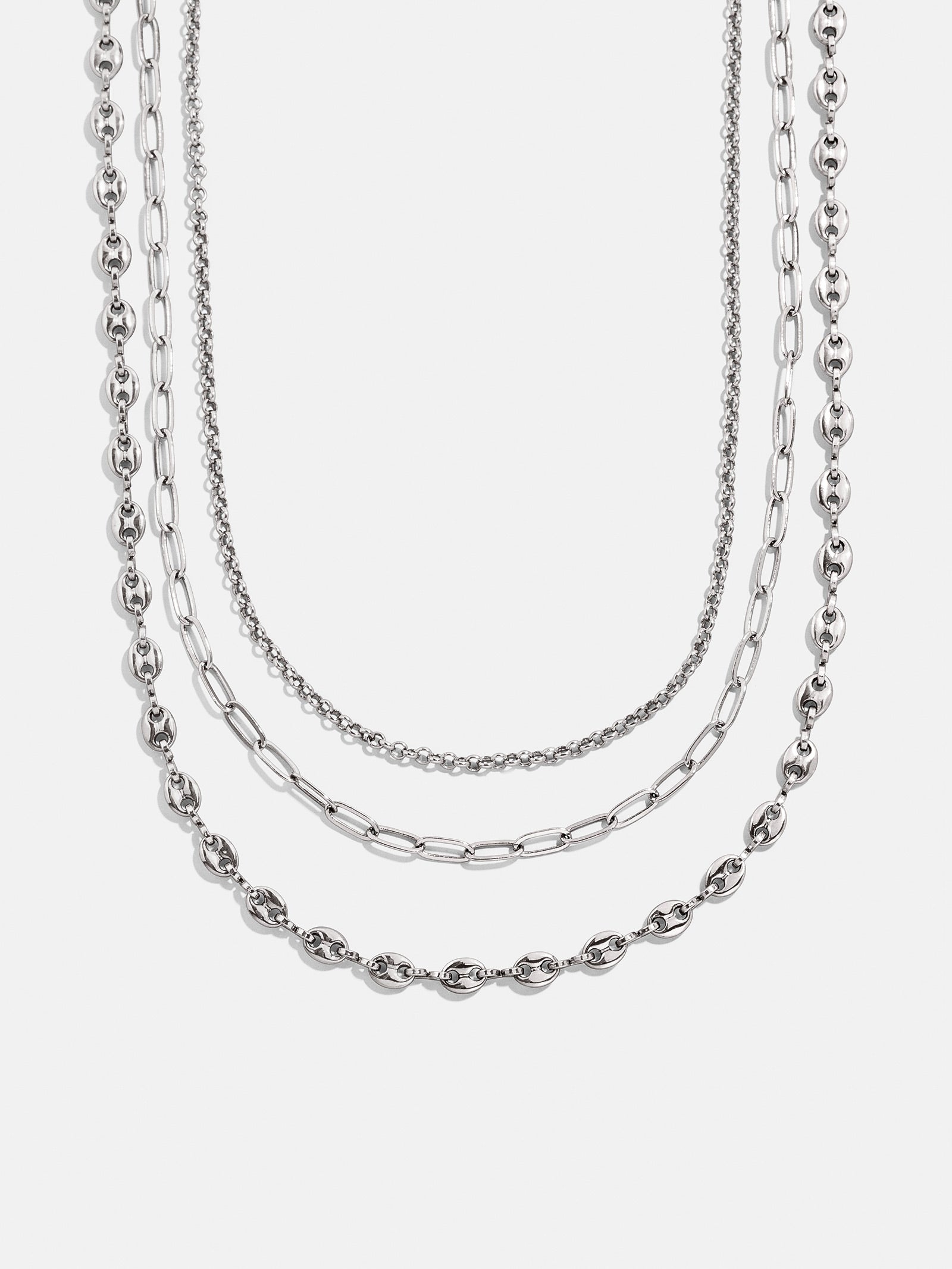 Taylor Waterproof Necklace Set - Silver