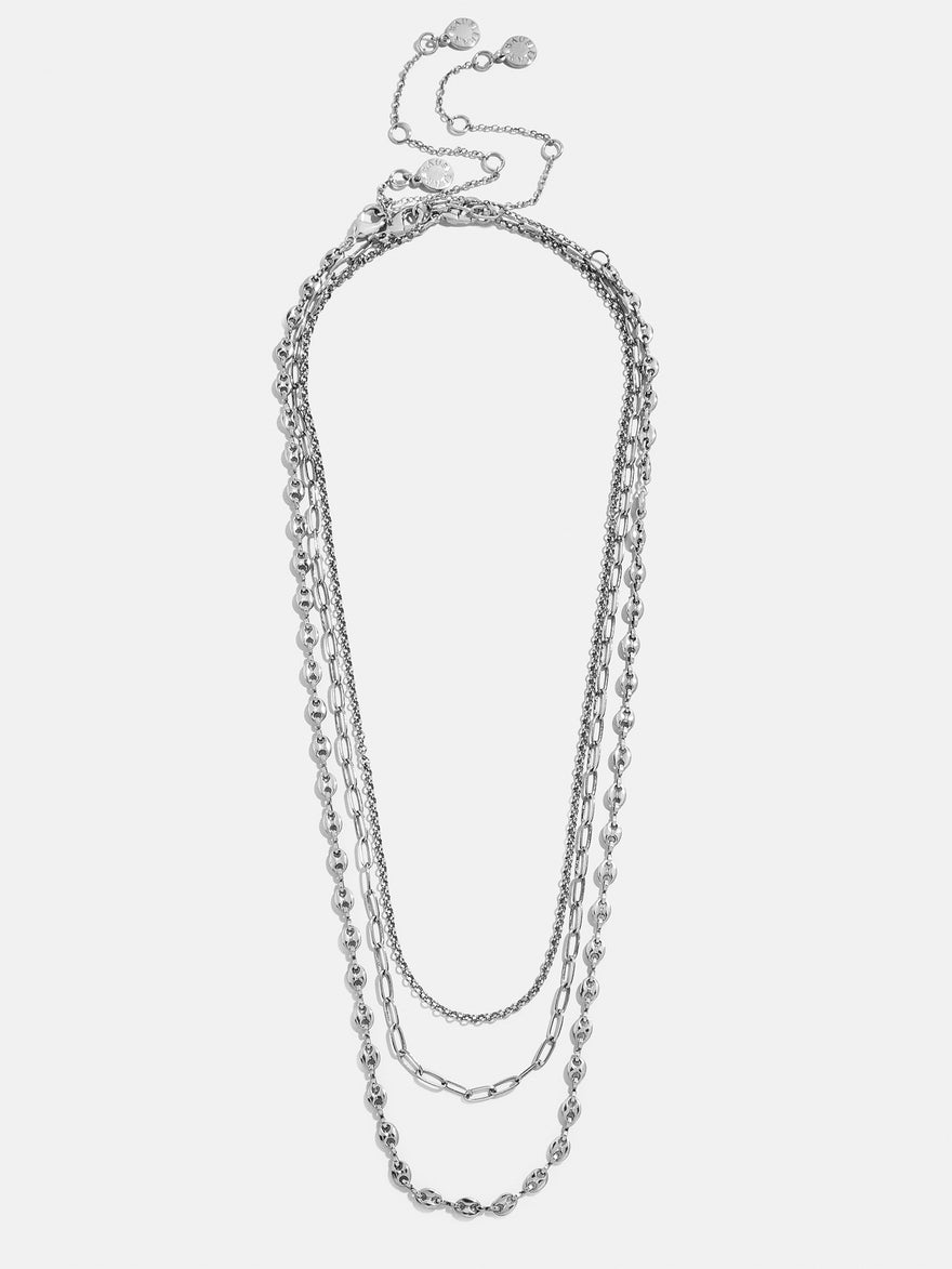 Taylor Waterproof Necklace Set - Silver