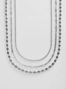 Taylor Waterproof Necklace Set - Silver