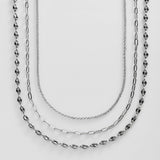 Taylor Waterproof Necklace Set - Silver