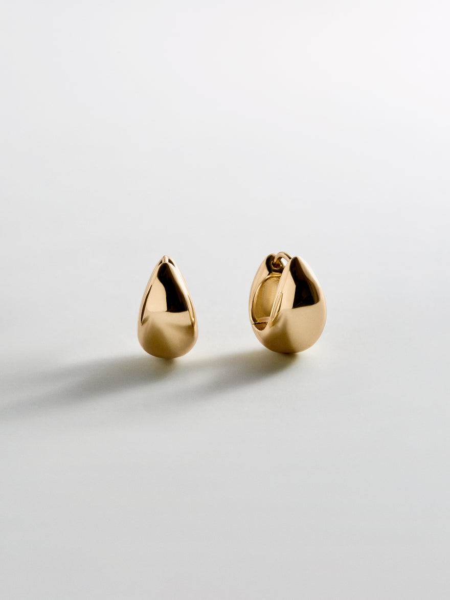 Greer 14K Gold Huggie Earrings - Gold