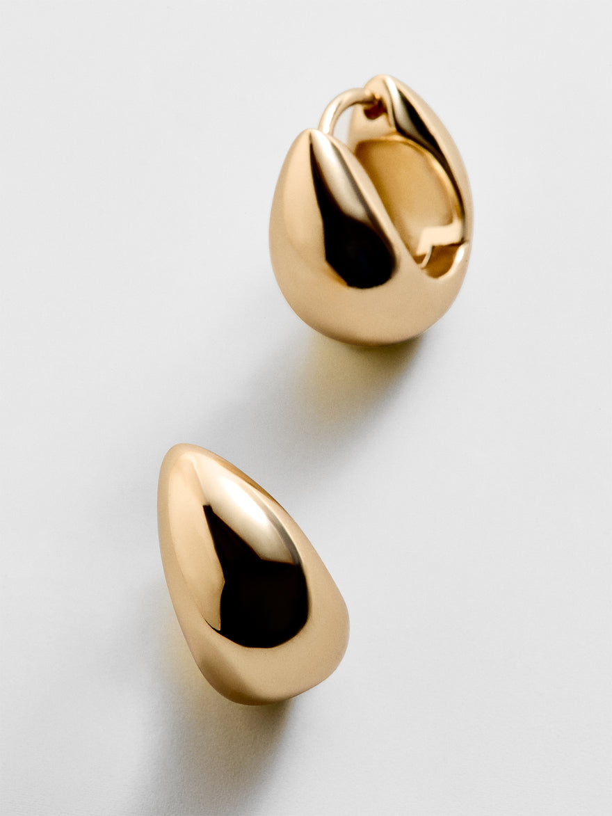 Greer 14K Gold Huggie Earrings - Gold