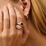 Greer 14K Gold Huggie Earrings - Gold