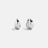 Greer Sterling Silver Huggie Earrings - Silver
