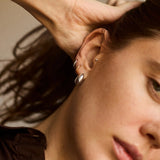 Greer Sterling Silver Huggie Earrings - Silver