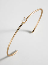 BaubleBar Valentina 14K Gold Cuff Bracelet - Gold Cuff, Oval Stone - 
    Crystal stacking bracelet
  
