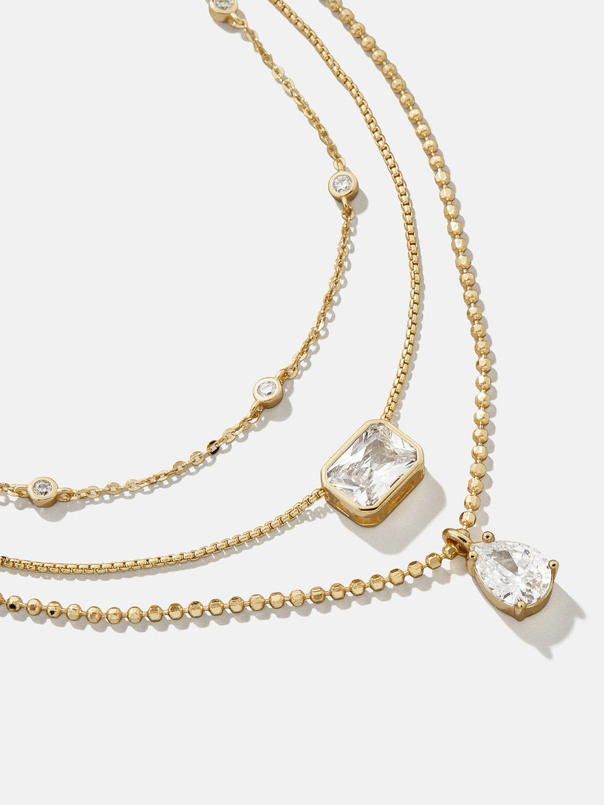 Jenna 14K Gold Layered Necklace - Jenna 14K Gold Layered Necklace