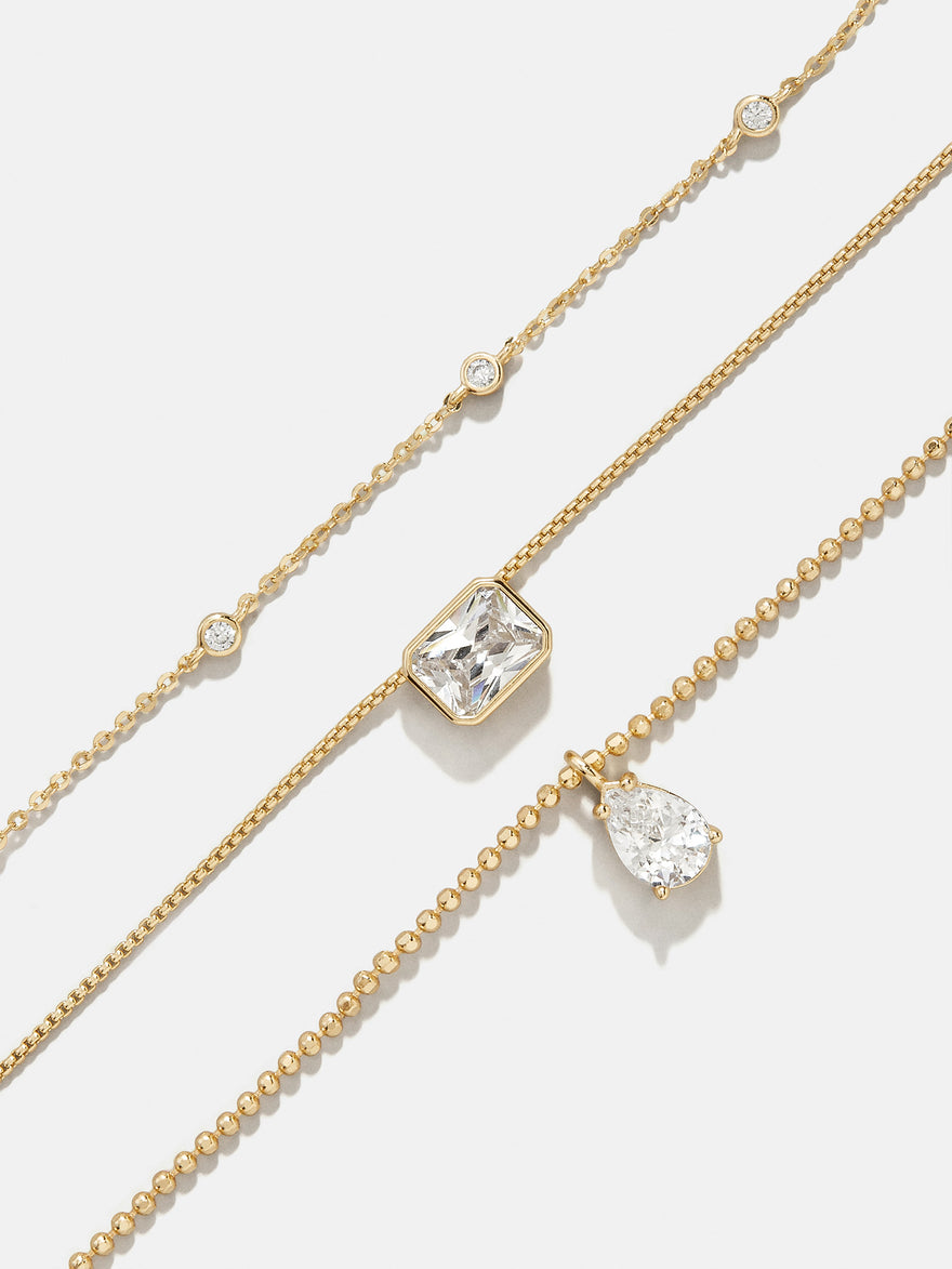 Jenna 14K Gold Layered Necklace - Jenna 14K Gold Layered Necklace