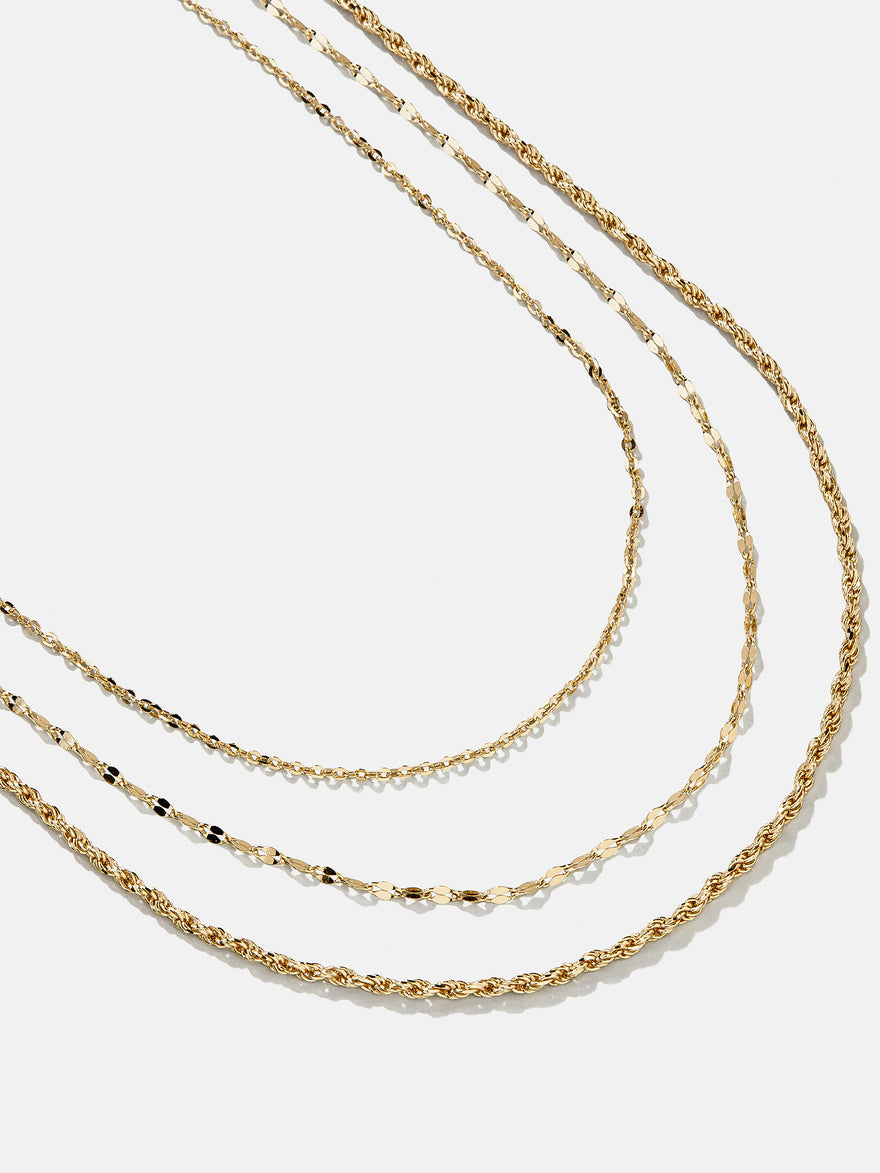 Emma 14K Gold Layered Necklace - Emma 14K Gold Layered Necklace