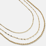 Emma 14K Gold Layered Necklace - Emma 14K Gold Layered Necklace