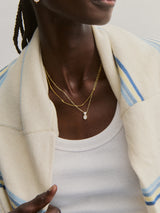 BaubleBar Marysol 14K Gold Necklace - Gold/Pavé - 
    Crystals on a gold chain
  
