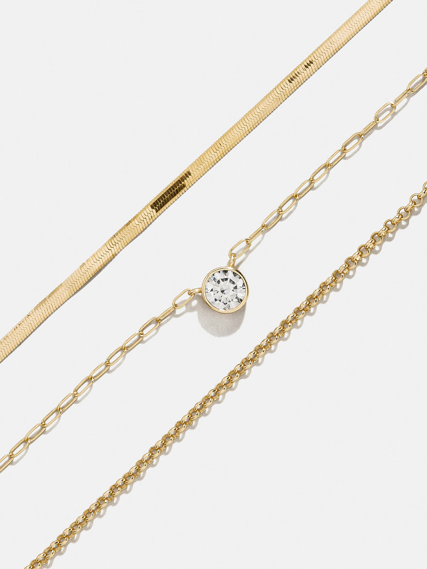 Kendall 14K Gold Layered Necklace - Kendall 14K Gold Layered Necklace