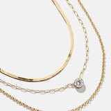 Kendall 14K Gold Layered Necklace - Kendall 14K Gold Layered Necklace