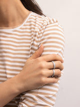 BaubleBar Isabella Sterling Silver Cigar Band - Silver/Pavé - 
    Crystal statement ring 


  

