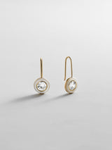 BaubleBar Fallon 14K Gold Semi-Precious Earrings - White Quartz - 
    Drop crystal earrings 
  
