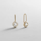 Fallon 14K Gold Semi-Precious Earrings - White Quartz