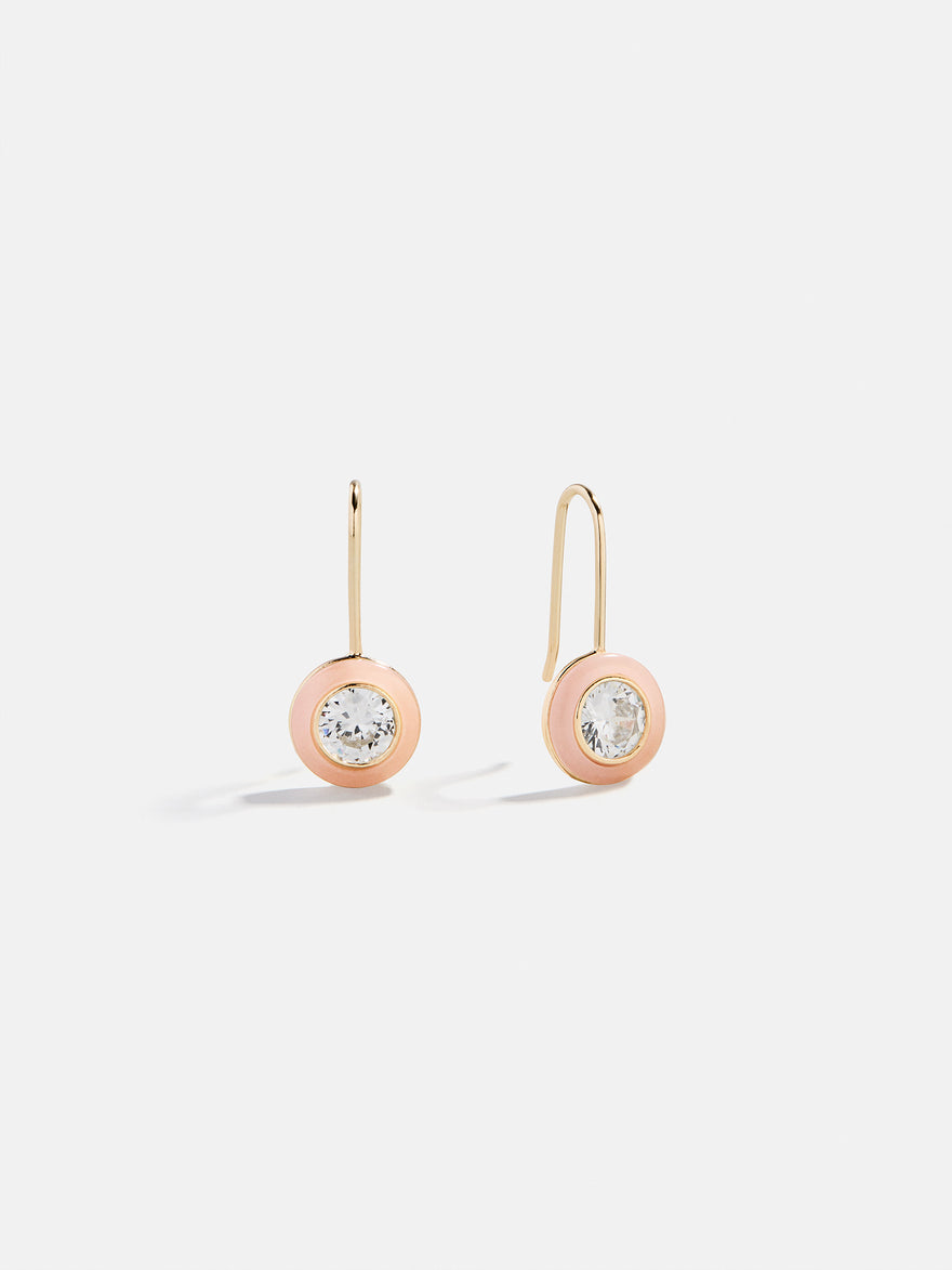 Fallon 14K Gold Semi-Precious Earrings - Rose Quartz