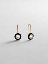 BaubleBar Fallon 14K Gold Semi-Precious Earrings - Onyx - 
    Drop crystal earrings 
  
