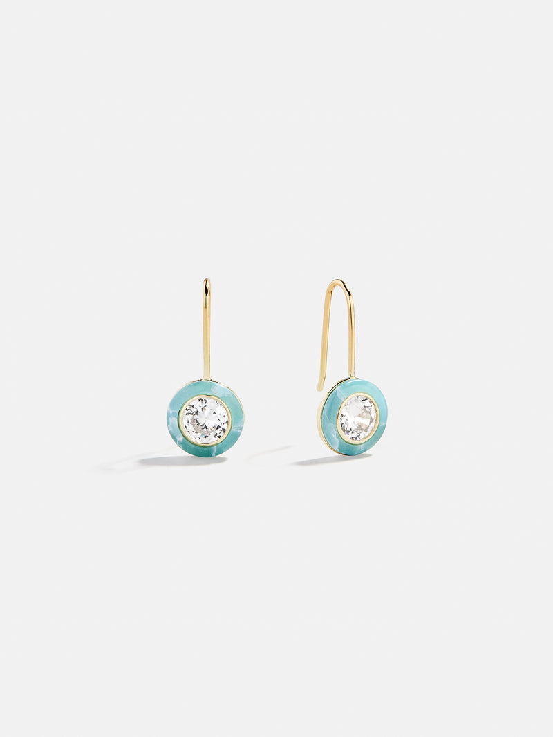 Fallon 14K Gold Semi-Precious Earrings - Turquoise