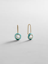 BaubleBar Fallon 14K Gold Semi-Precious Earrings - Turquoise - 
    Drop crystal earrings 
  
