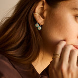 Fallon 14K Gold Semi-Precious Earrings - Turquoise