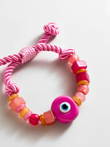 BaubleBar Bright Eyed Beaded Bracelet - Pink - 
    Evil eye bracelet for stacking 
  
